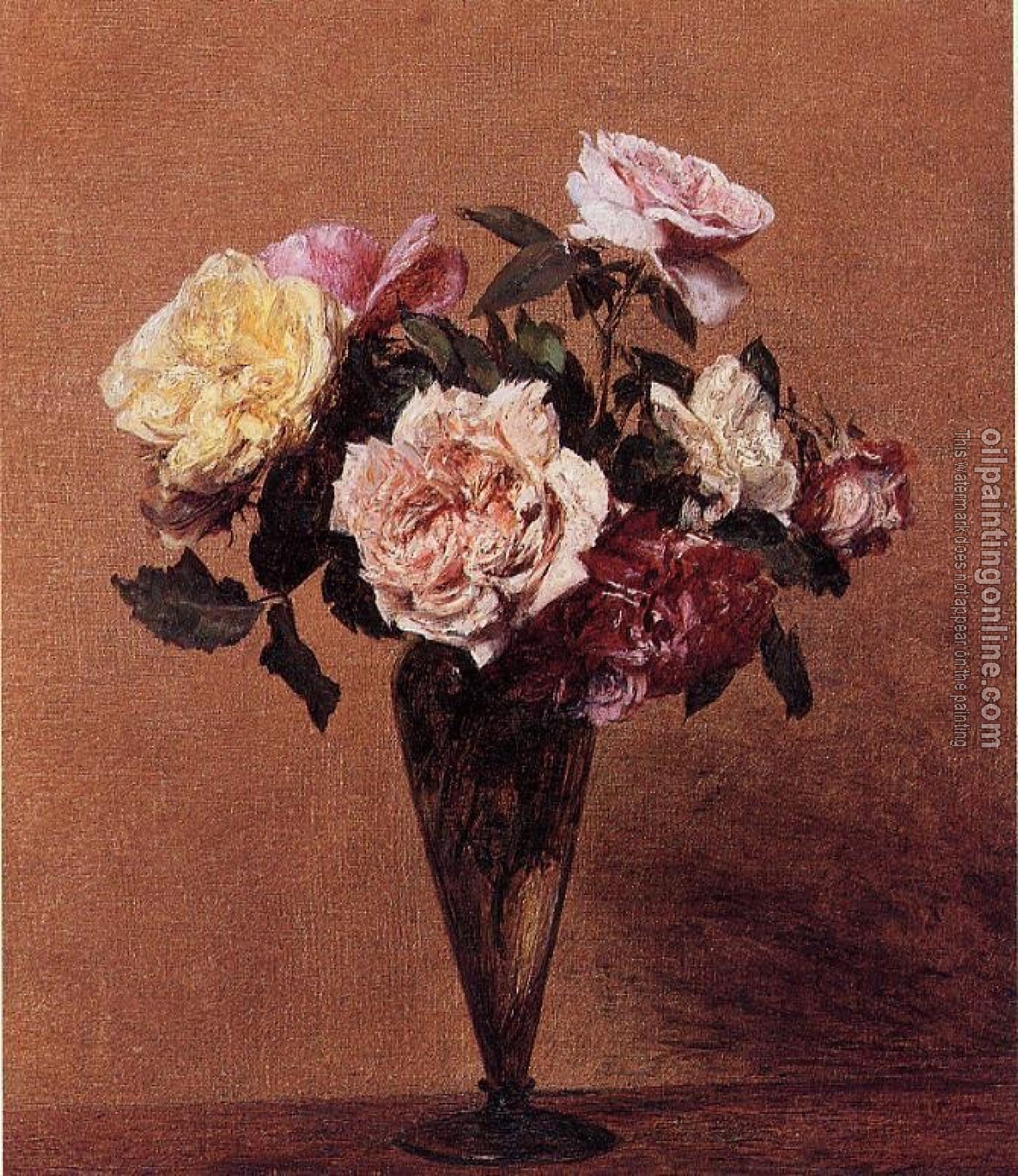 Fantin-Latour, Henri - Roses in a Vase